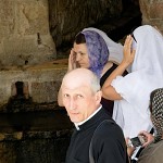 Pilgrims in Mary's Spring, Ein Karem. Jerusalem.